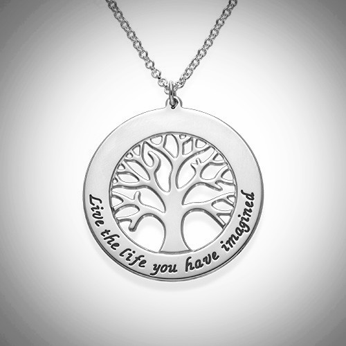 Livets træ sølv med indgravering - Smykkelivet